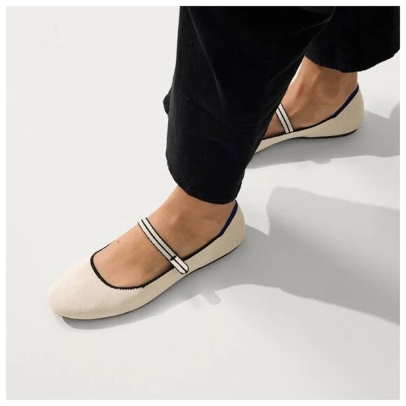 Rothy's Square Mary Jane Flats in Gardenia, Size 8 - Picture 3 of 13